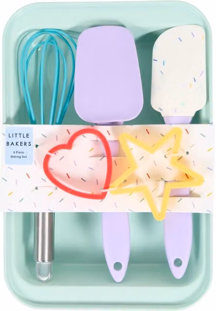 Little Bakers 6 Piece Silicone Baking Set in Blue and Multicolour