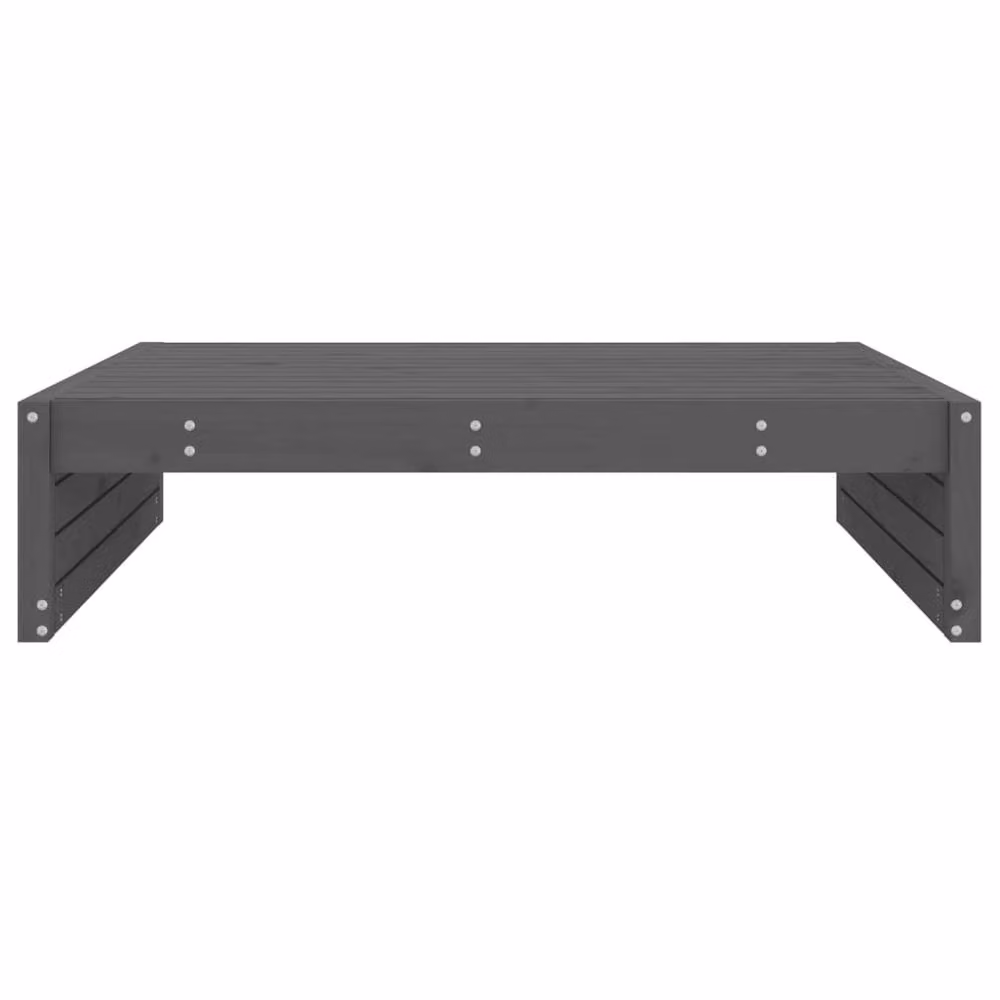 Berkfield Home Rustic Grey Garden Footstool in Solid Pine, W: 120 cm, D: 80 cm – 4