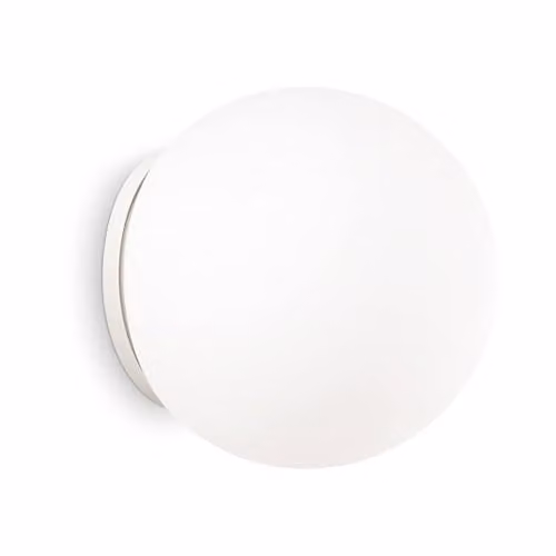 Netlighting Mapa White and Chrome Sphere Wall Light with Glass Shade and E27 Socket