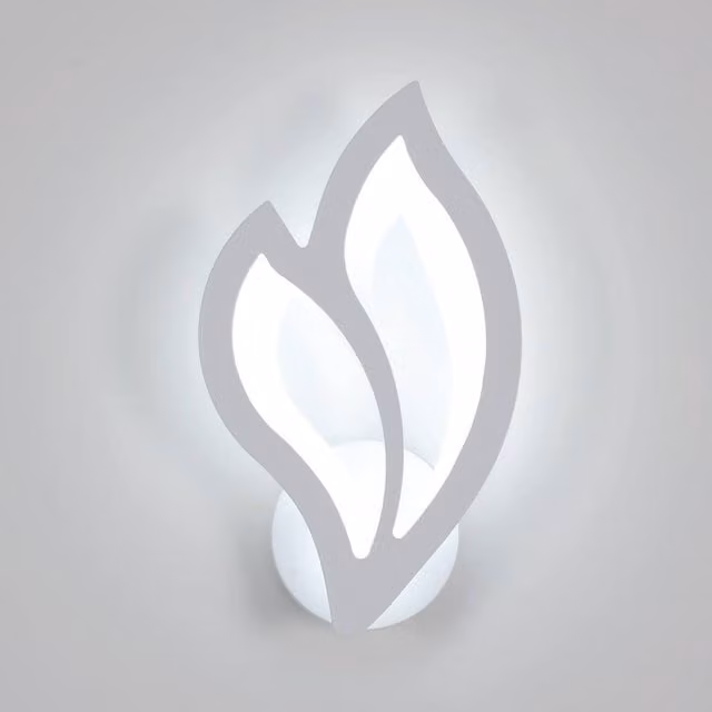 Pheashine Modern White LED Wall Sconce, 13W, 6500K Cool White, Height: 28.5 cm