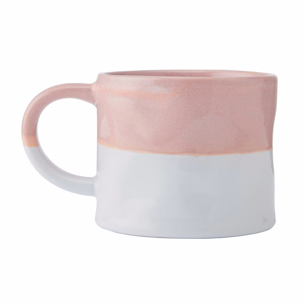 Mikasa Set of 4 Ombre Pink and White Stoneware Mugs, 350 ml – 3