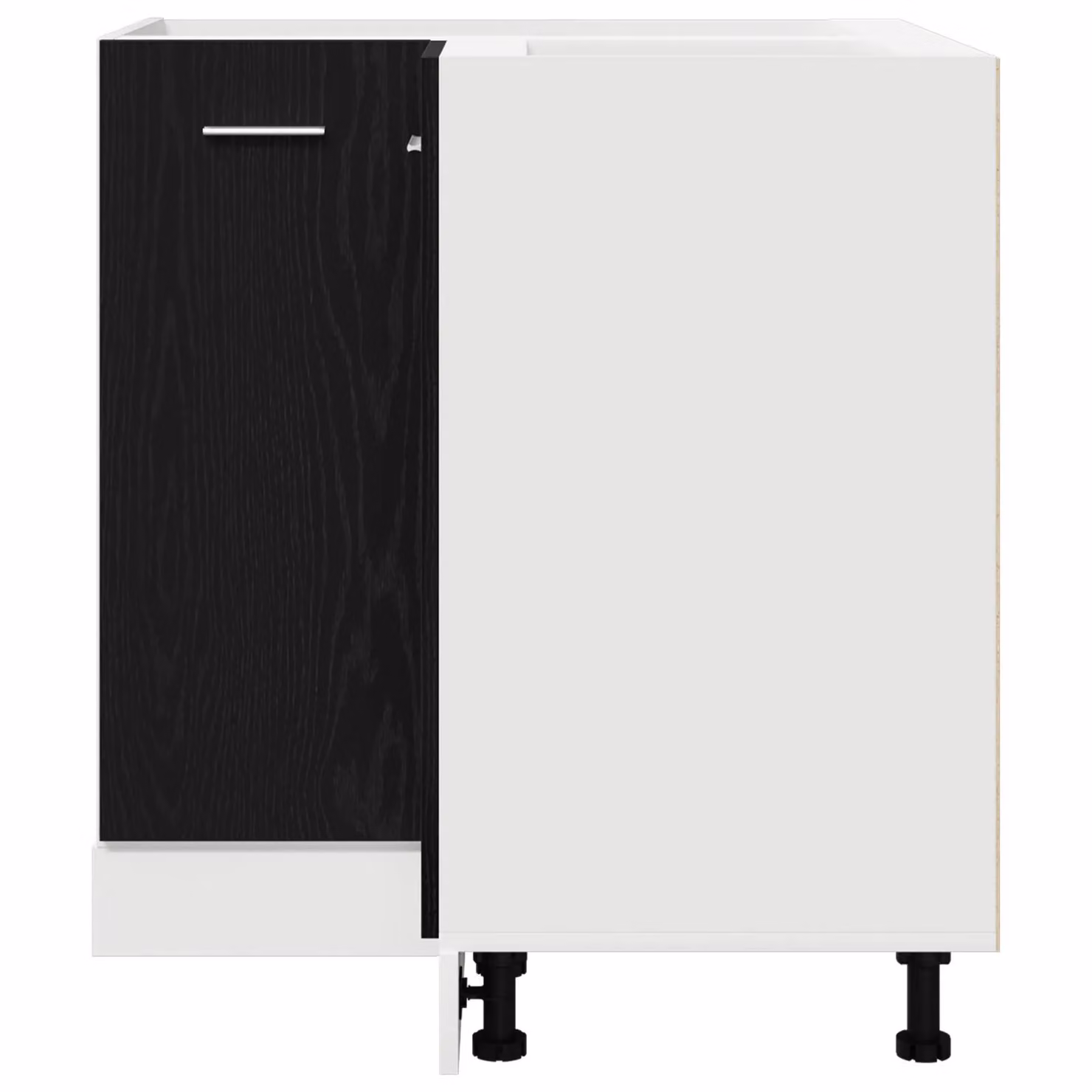 Berkfield Home Black Oak Corner Bottom Cabinet, W/D/H: 75.5 x 75.5 x 81.5 cm – 3