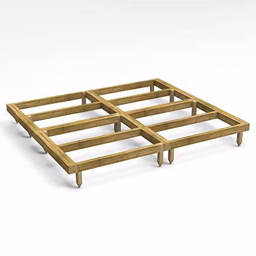 Powersheds Premium Wooden Shed Base with Pressure Treated Tanalised Timber Bearers, Brown