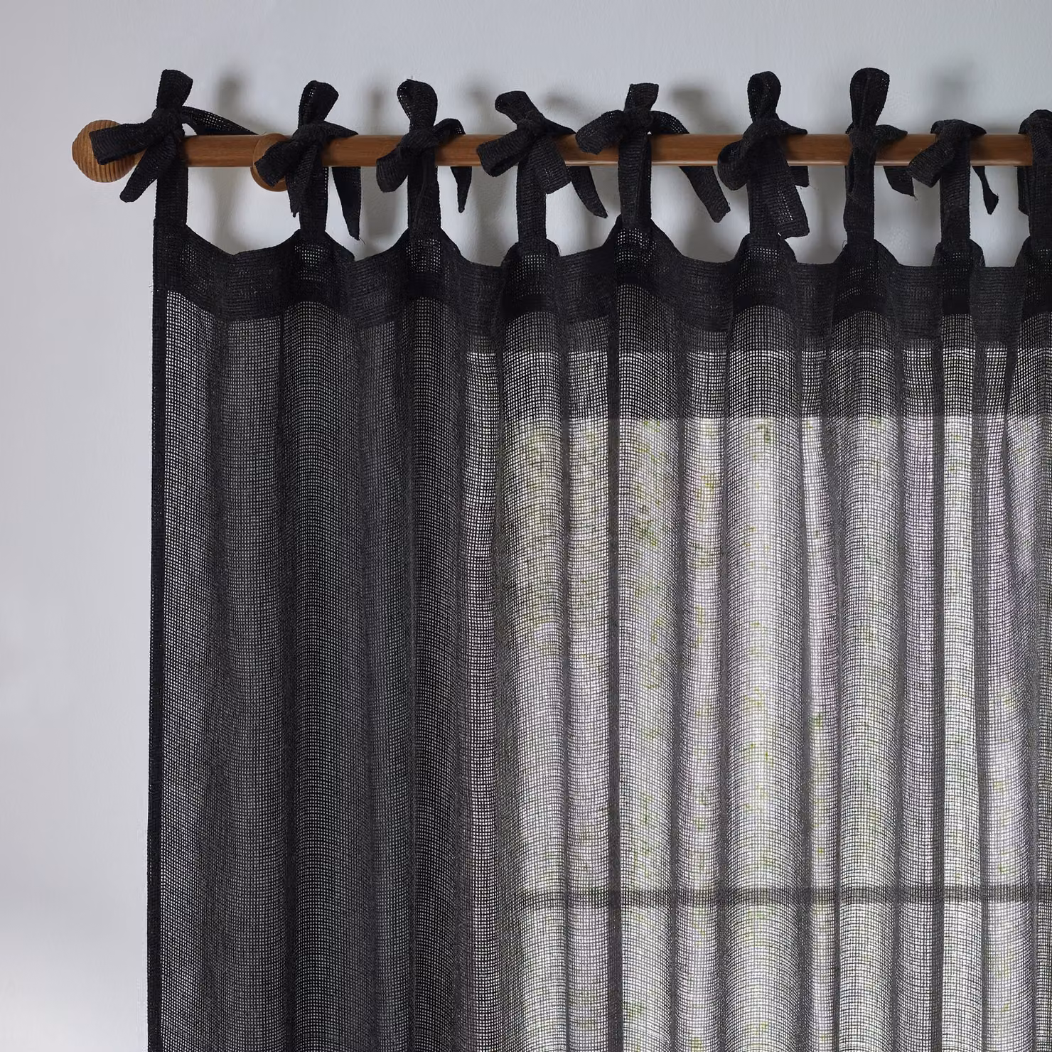 Yard Nimbus Sheer Black Fabric Curtain Panel – 2