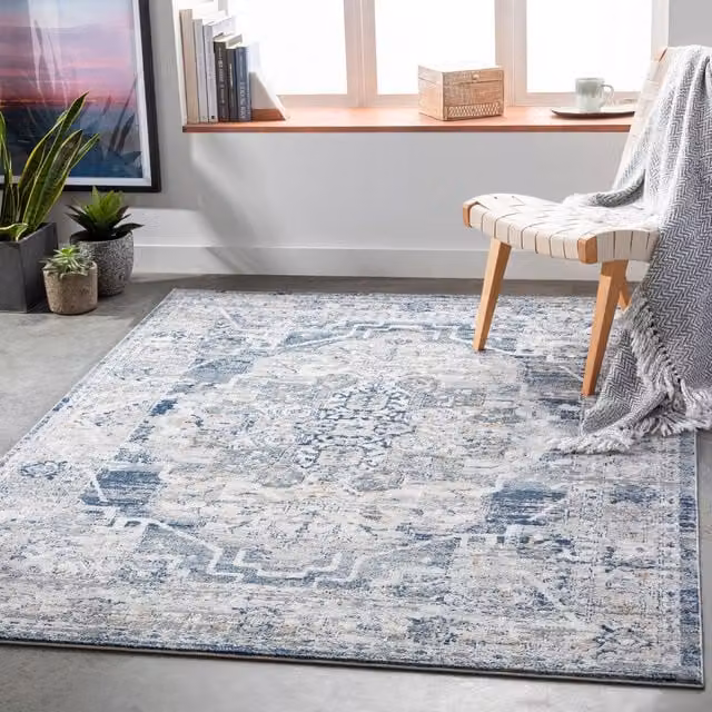 Livabliss Jolie Vintage Boho Traditional Rug in Mid Grey, W: 160 cm, D: 220 cm – 1