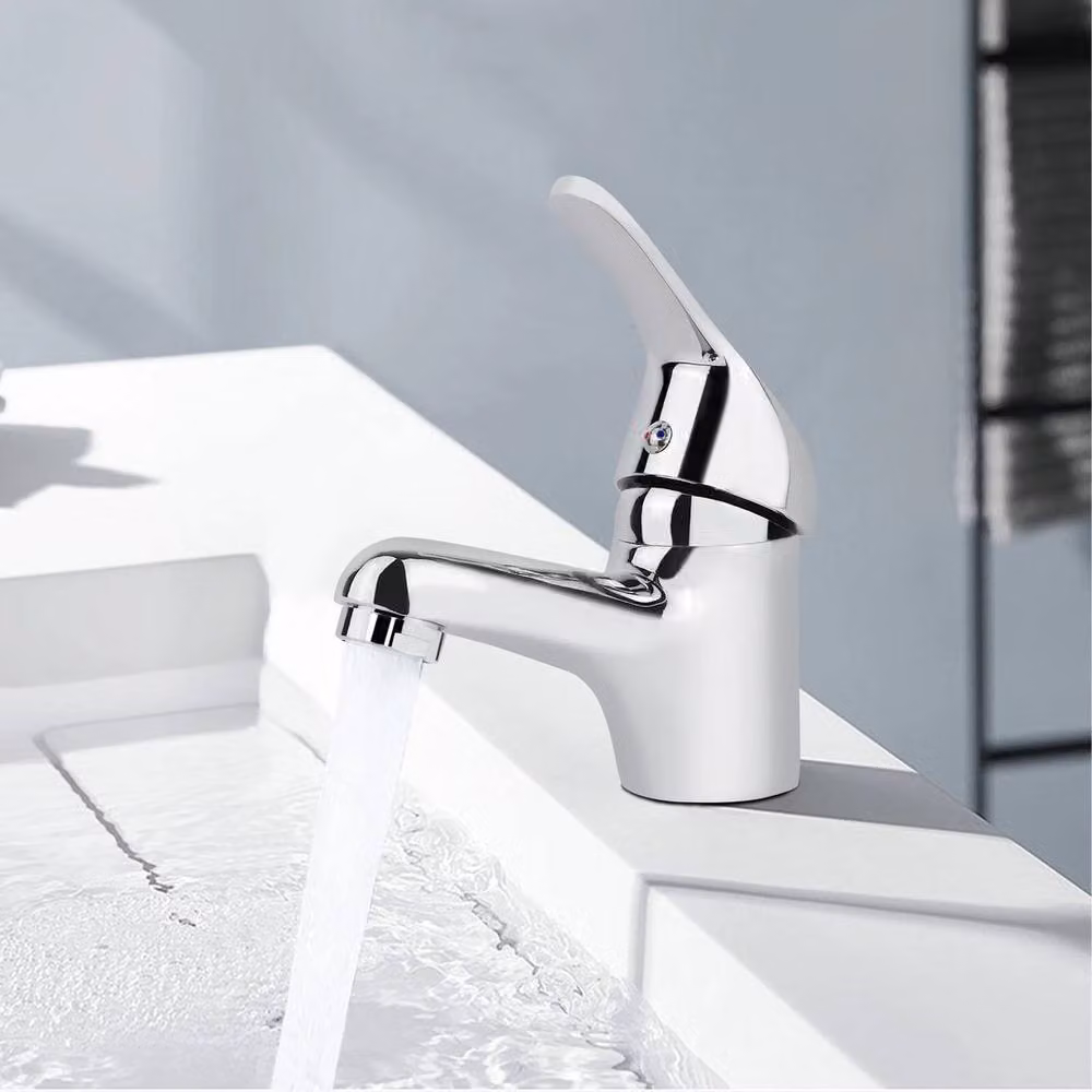 FLAVORA Modern Chrome Mono Basin Sink Mixer Tap in Silver with Pop Up Waste – 2