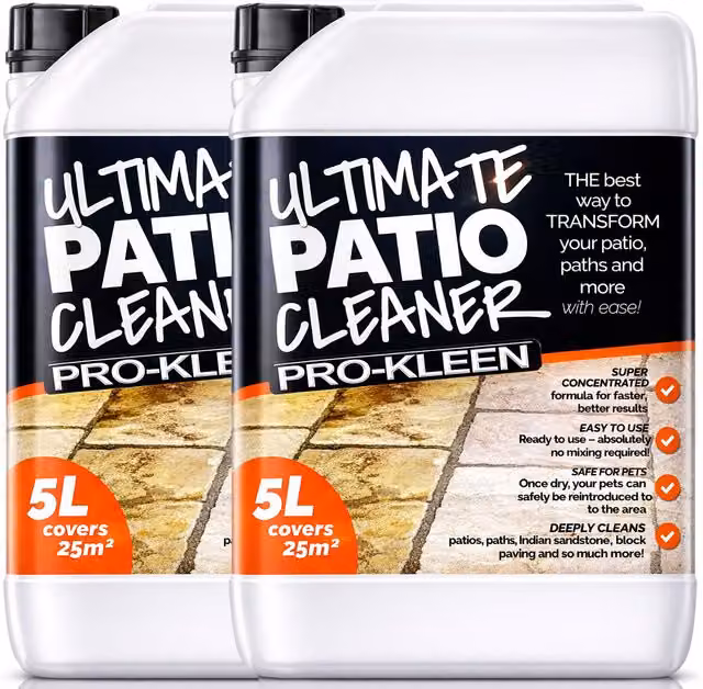 Pro-Kleen Ultimate Patio Deep Cleaner for Driveways, Stone and Block Paving, Clear, 10 l