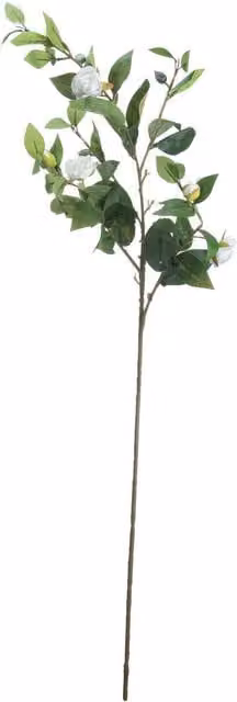 Hill Interiors Artificial Gardenia Stem Flower in Beige and White, Height: 90 cm