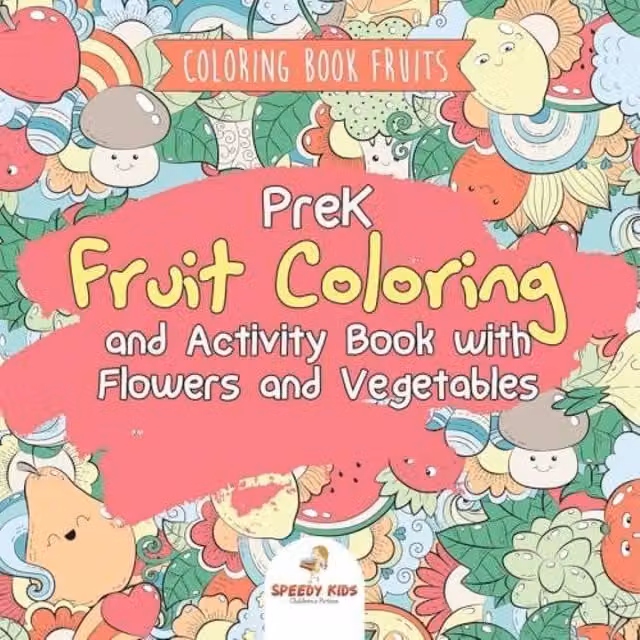 Speedy Kids Fruit Coloring and Activity Book in Orange