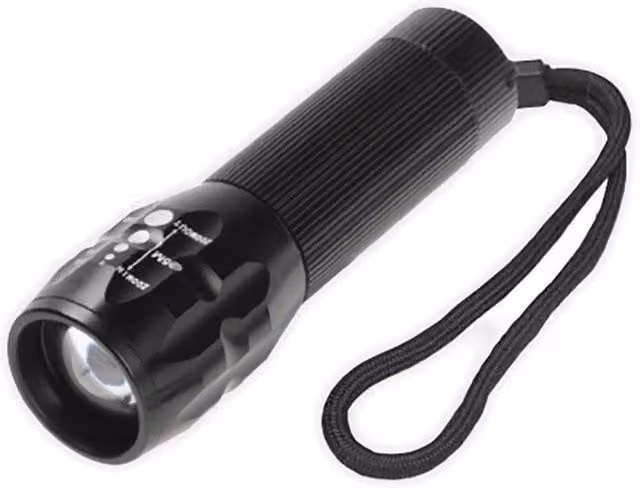 Light House Elite 3W LED Focus Torch, 210 Lumens, Black and Multicolour – 1