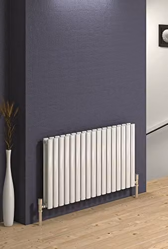 Reina Neva White Steel Horizontal Designer Radiator H 55 cm x W 59 cm – 1