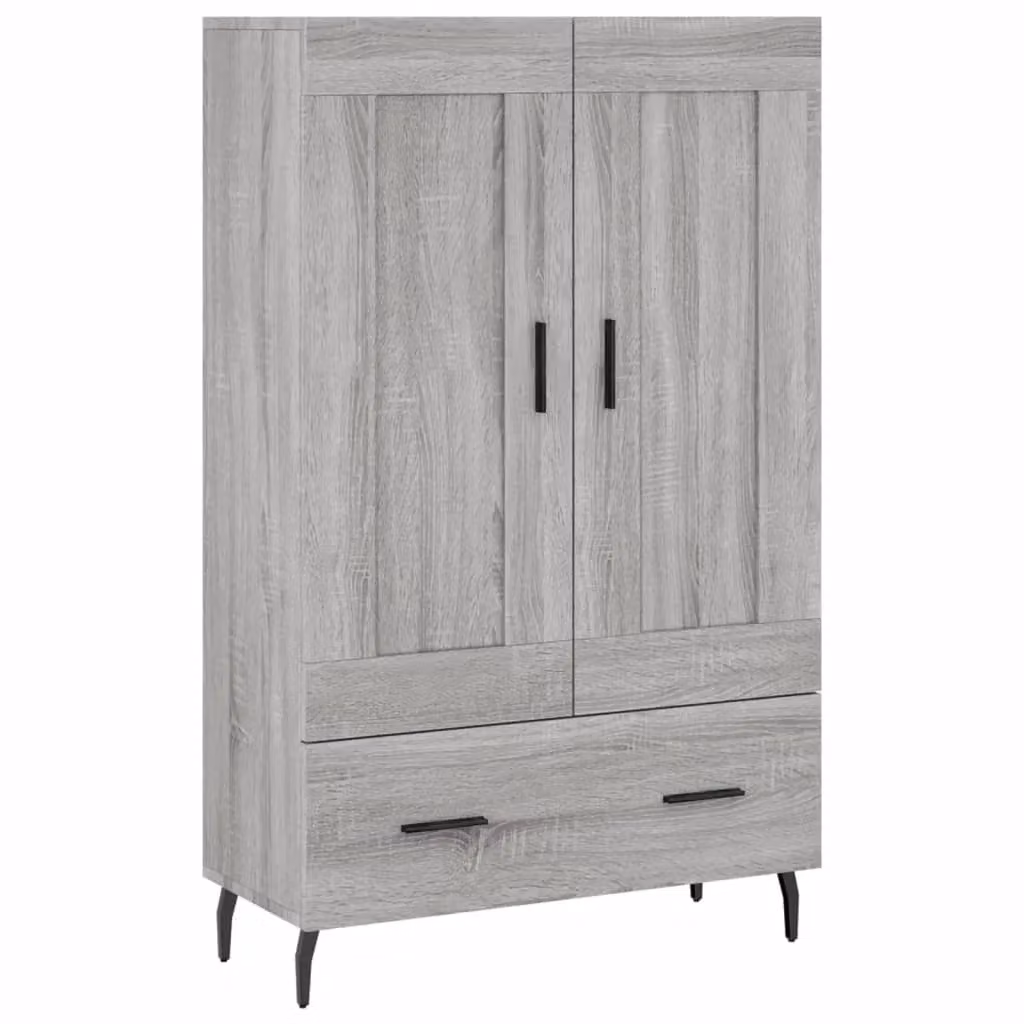 Berkfield Home Grey Sonoma Highboard in MDF, W: 69.5 cm, D: 31 cm, H: 115 cm – 2