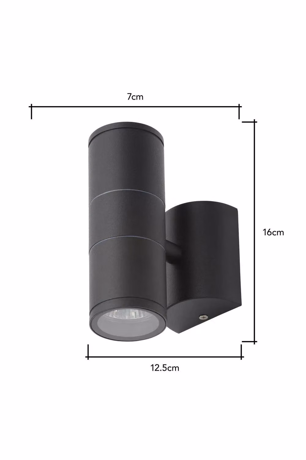 BHS Lighting Minimalist Up and Down Outdoor Wall Light in Grey Metal and Glass – 4