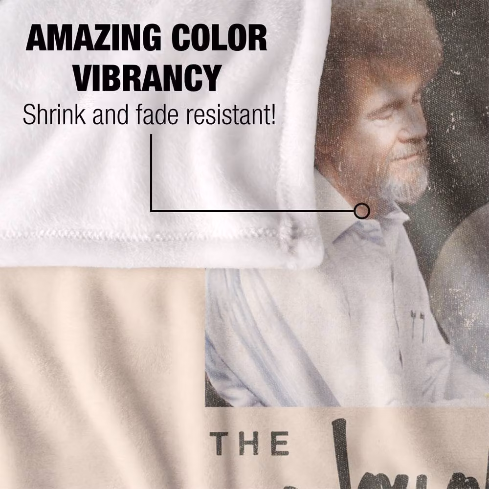 Bob Ross Joy Of Painting Silky Touch Super Soft Fluffy Polyester Throw Blanket in Multicolour, Large – 3
