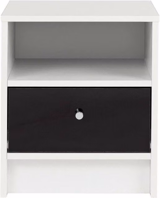 ERGOVEXA Compact Wooden Bedroom Bedside Cabinet and Minimalist Side Table Storage – 1