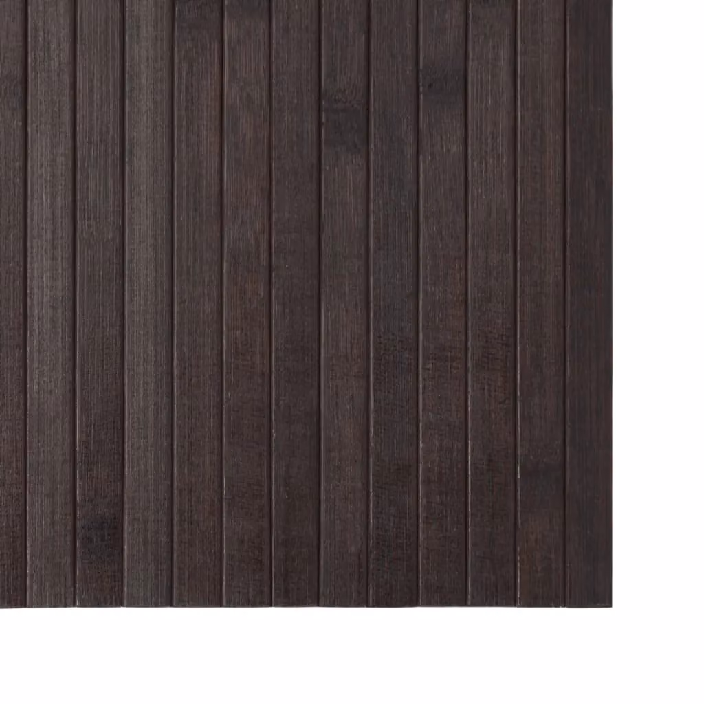 Berkfield Home Rectangular Bamboo Rug in Dark Brown, W: 60 cm, L: 200 cm – 4