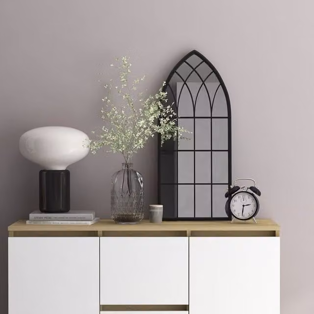Berkfield Home Antique Black Rectangular Wall Mirror, W/H: 70 x 30 cm – 1