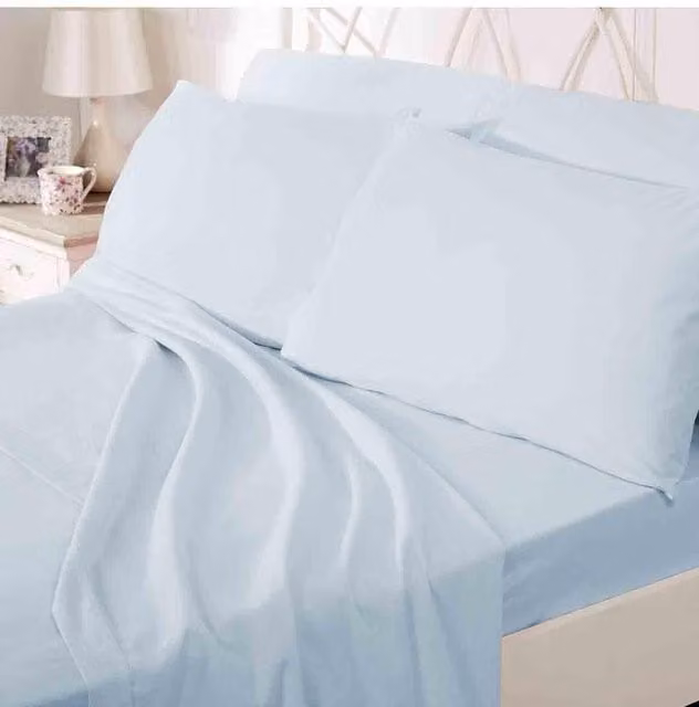 Chums Supersoft Blue Flannelette Sheet and Pillowcase Set, W: 140 cm, L: 200 cm