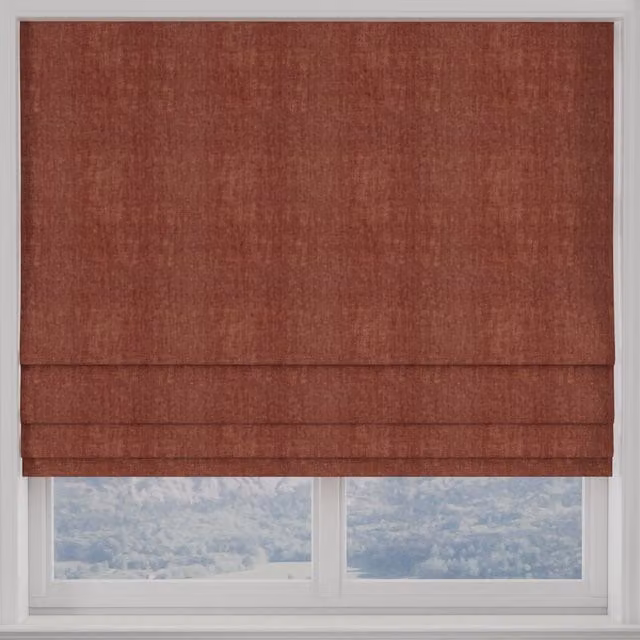 Terrys Luxuria Made to Measure Blackout Roman Blind in Orange