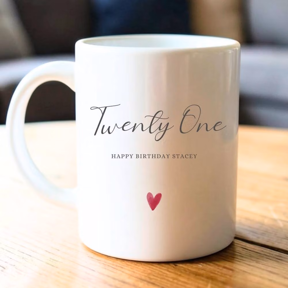 Aye Do Gifts Personalised Twenty One Birthday Mug for Women in White – 2