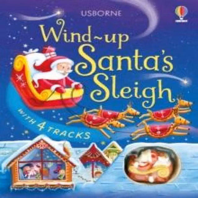 Fiona Watt Wind-Up Santa's Sleigh Board Book, Multicolour