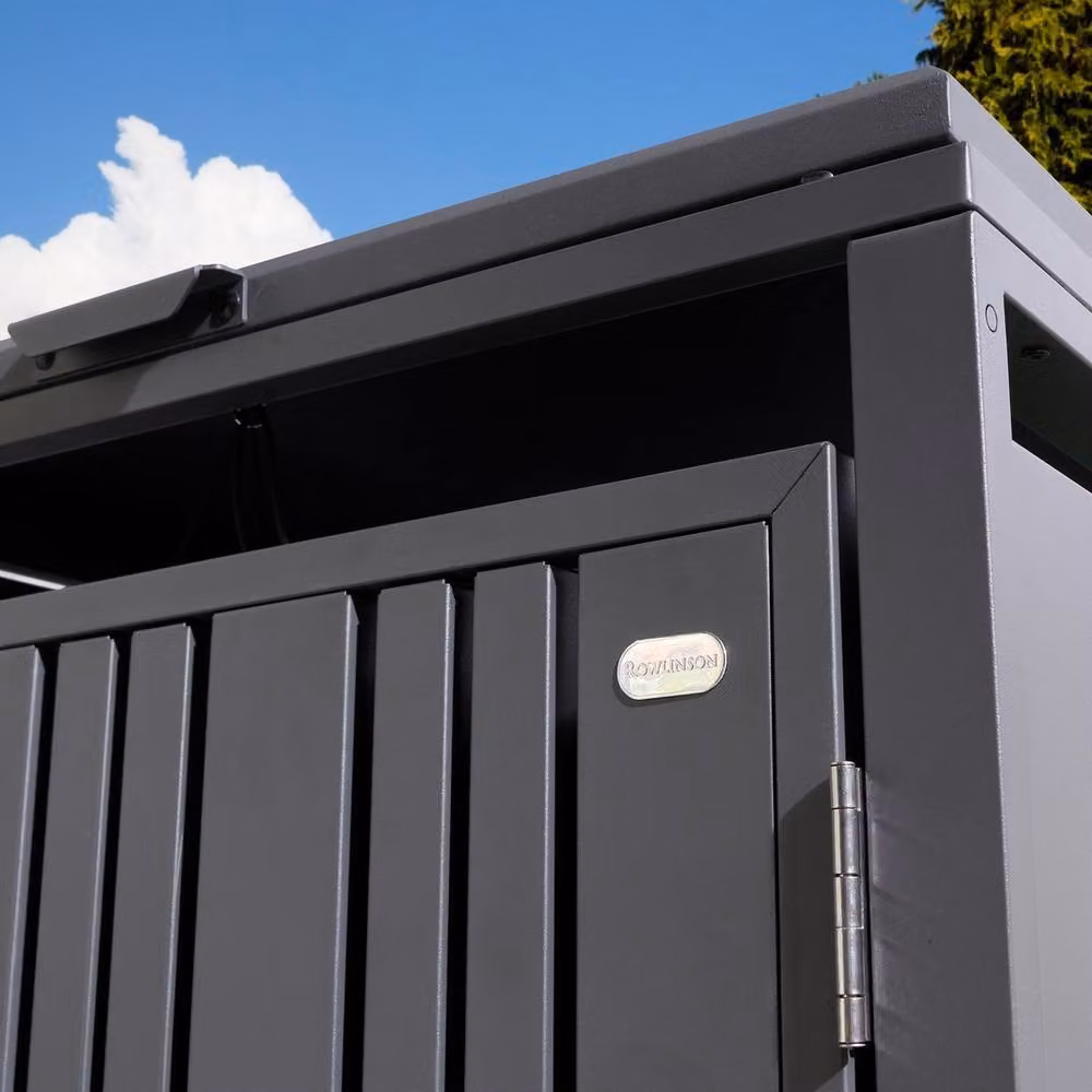 Rowlinson Wimbledon Double Bin Store in Dark Grey, W/D/H: 132.5 x 81 x 116.5 cm – 3