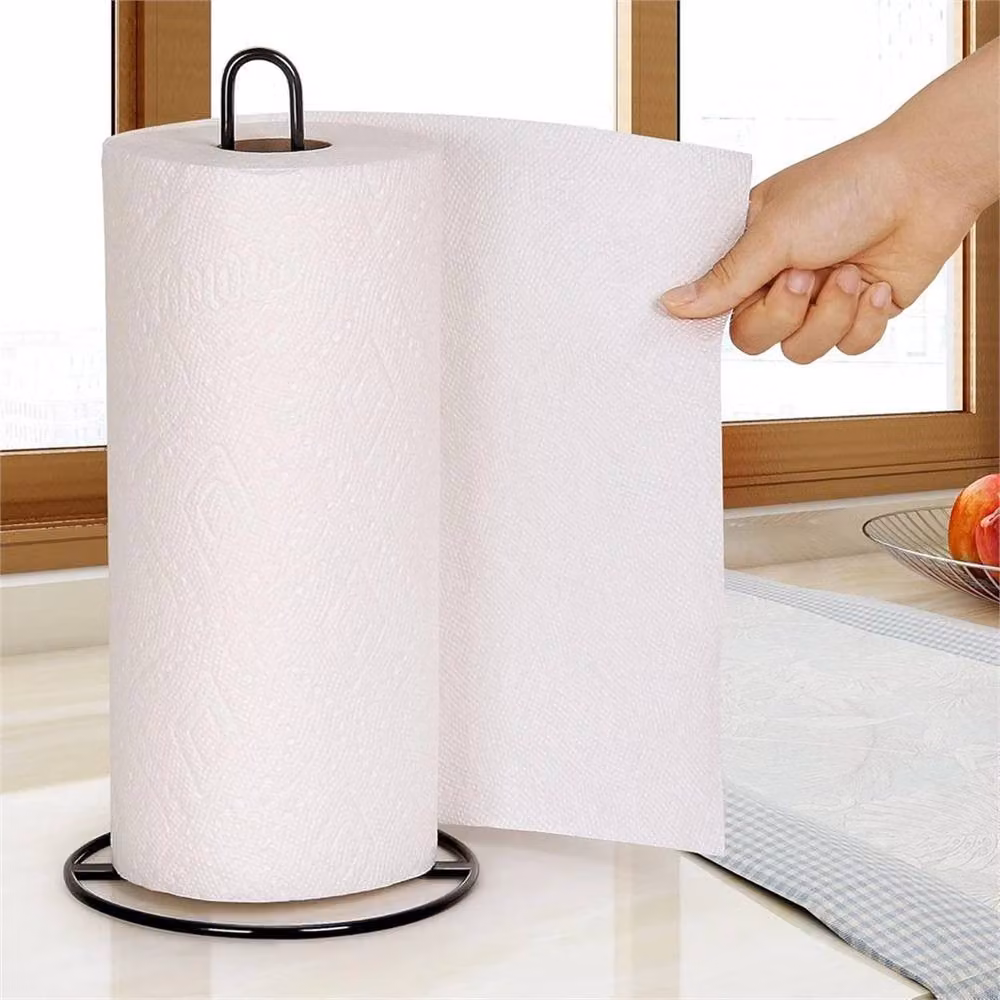 Nordara Black Metal Freestanding Kitchen Roll Holder with Weighted Base – 2