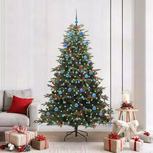 vidaXL Artificial Christmas Tree with 300 LEDs in Green, Height: 210 cm – 2