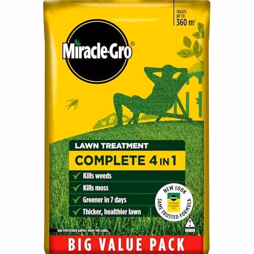 Miracle-Gro Evergreen Complete 4-in-1 Lawn Food, Weed and Moss Control, 360 m2, Yellow – 1