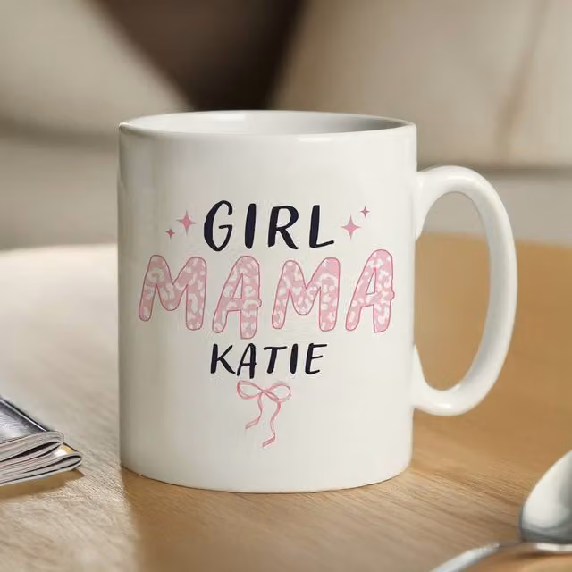 Personalised Memento Company Pink Mama Ceramic Mug in White