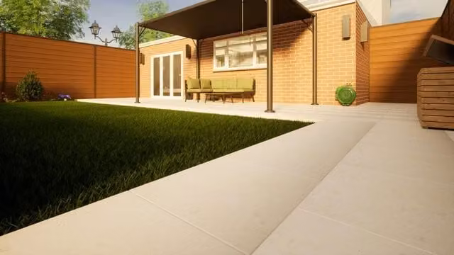 PBSL Group Jura Beige Presealed Limestone Paving, W: 60 cm, D: 60 cm, H: 2.5 cm