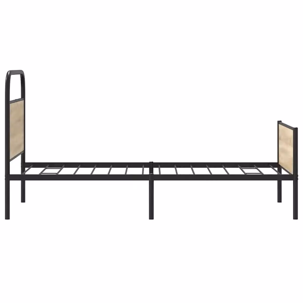 Berkfield Home Bed Frame in Sonoma Oak and Brown, W/D/H: 100 x 190 cm – 3
