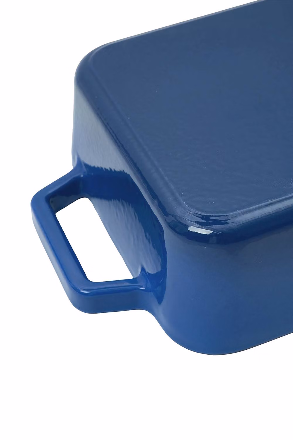 ExtraStar Enamelled Cast Iron Rectangular Casserole Dish with Handles in Blue – 7