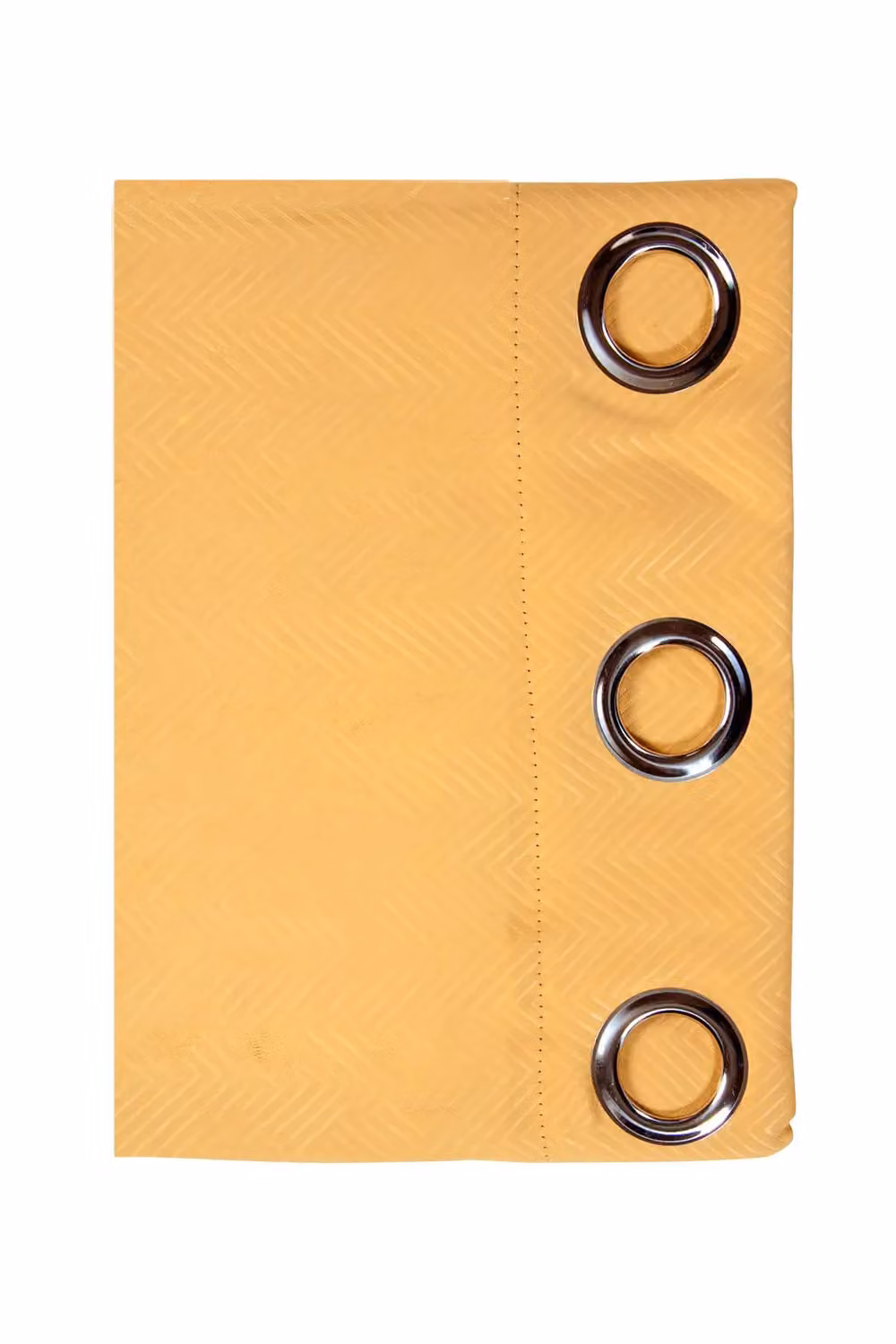 Homescapes Mustard Yellow Herringbone Blackout Thermal Eyelet Curtains, Pair, Width: 117 cm, Drop: 229 cm – 2