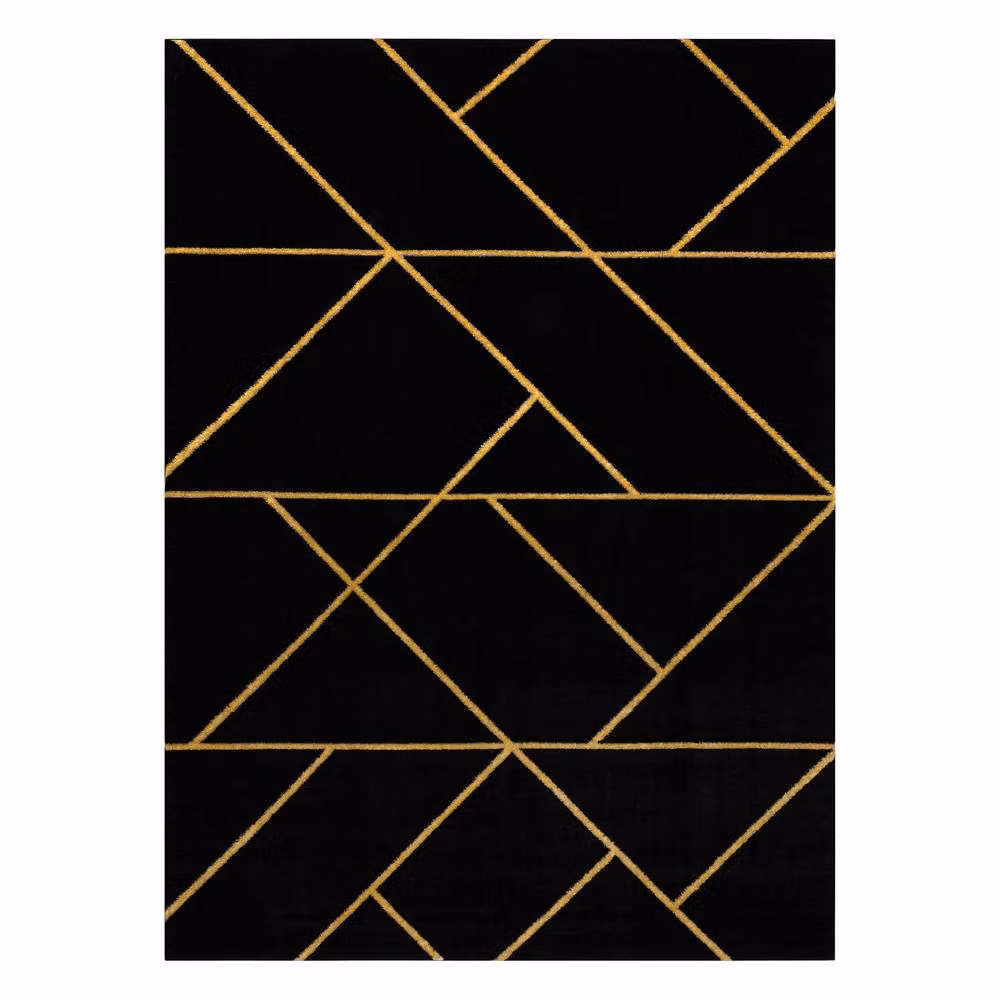 RugsX Emerald Geometric Rug in Black, W: 120 cm, L: 170 cm – 3