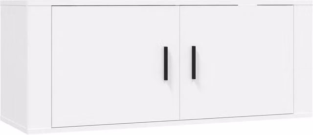 Berkfield Home White Wall Mounted TV Cabinet W: 100 cm, D: 34.5 cm, H: 40 cm