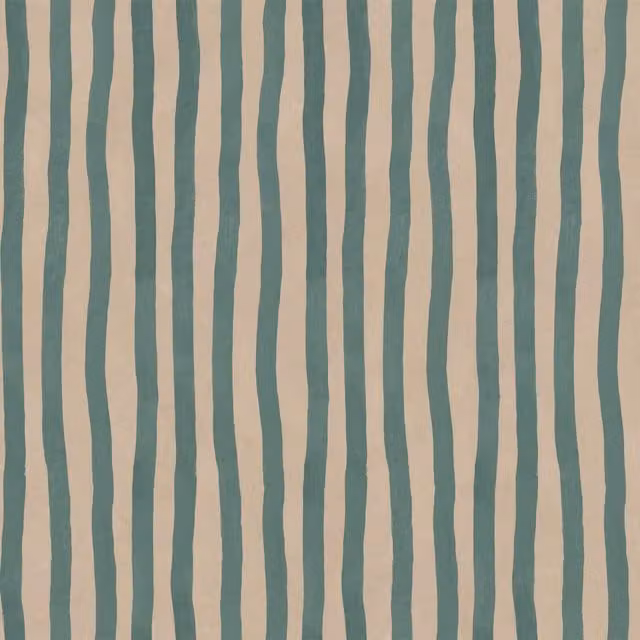 House of Hackney Artist's Stripe Wallpaper in Euphorbia and Alabaster White and Green