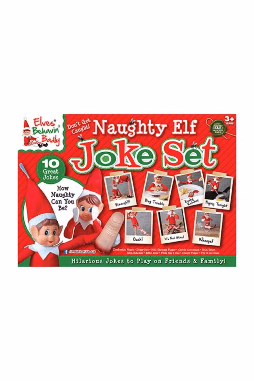 KDMD Deluxe Naughty Elf Box of Jokes in Red with Assorted Designs – 2