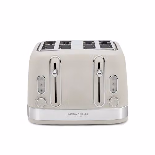 Laura Ashley 4 Slice Toaster with Wide Slots in Dove Grey – 1