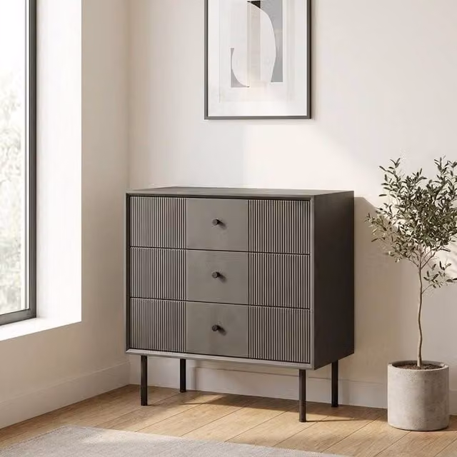 Garden Greatness Russell Ribbed Three-Drawer Storage Unit, 3 Pack