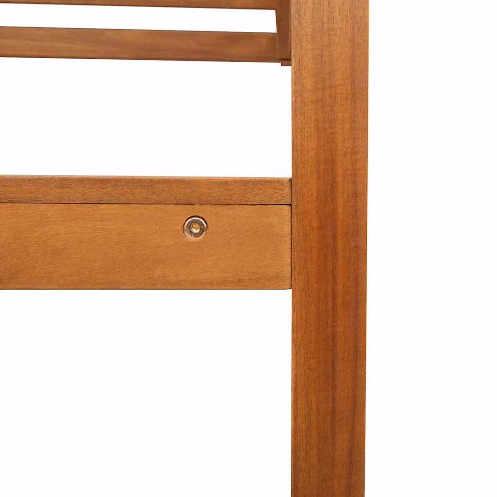 Berkfield Home Brown Acacia Solid Wood Corner Garden Chair – 3