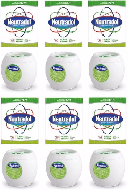 Neutradol Gel Air Freshener Orb Super Fresh Odour Destroyer Neutraliser, Green and White, 0.135 kg