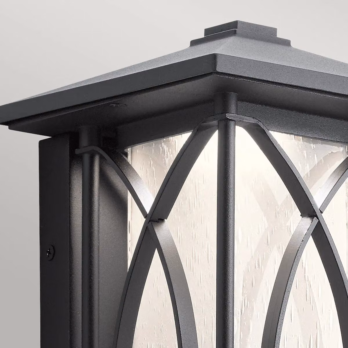 Kichler Ashbern Outdoor 1 Light Wall Lantern in Textured Black, IP44 Rated – 2