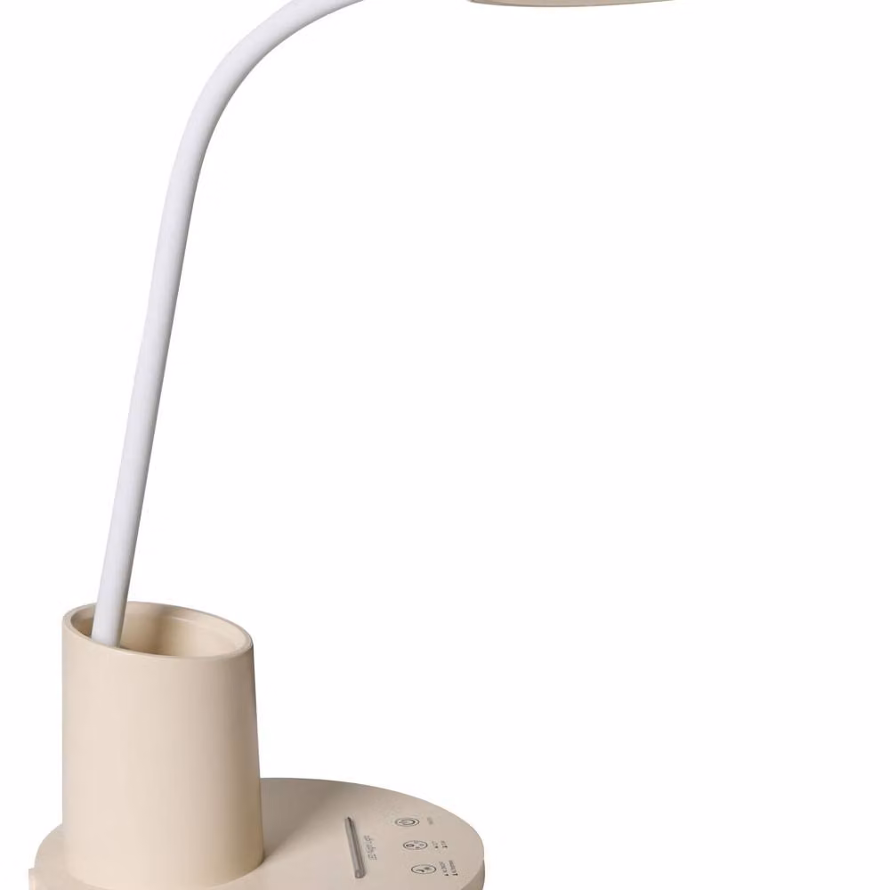 Wyld and Coco Beige Office Desk Lamp with Adjustable Arm, Stepless Dimmer and 3 CCT Modes – 2