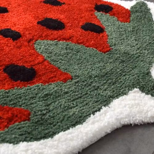 Mooky Mats Strawberry Non-Slip Bath Mat, Red and Green, W: 60 cm, D: 80 cm – 3