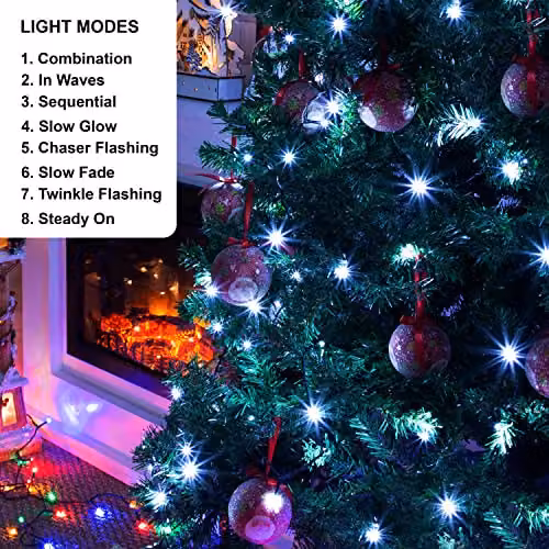 The Christmas Workshop LED Timer Lights in White, 50 Lights, Battery Operated for Indoor or Outdoor Decoration – 4