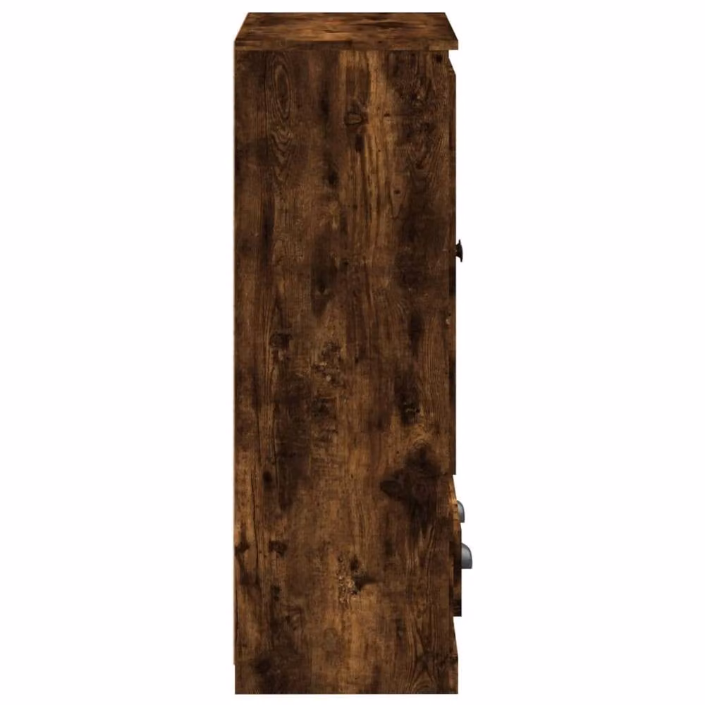 Berkfield Home Smoked Oak Highboard in Brown, W/D/H: 60 x 35.5 x 103.5 cm – 3