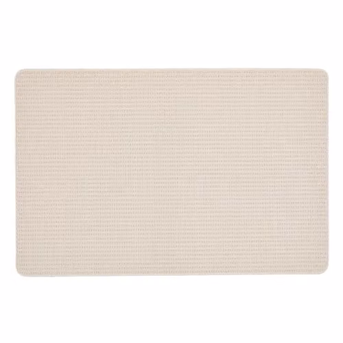 My Mat Sculptured Waffle Texture Ivory Rug, W: 100 cm, L: 150 cm