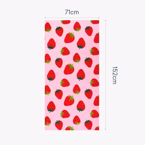 OHS Strawberry Microfibre Quick Dry Bath Towel in Pink, W/H: 71 x 152 cm – 5