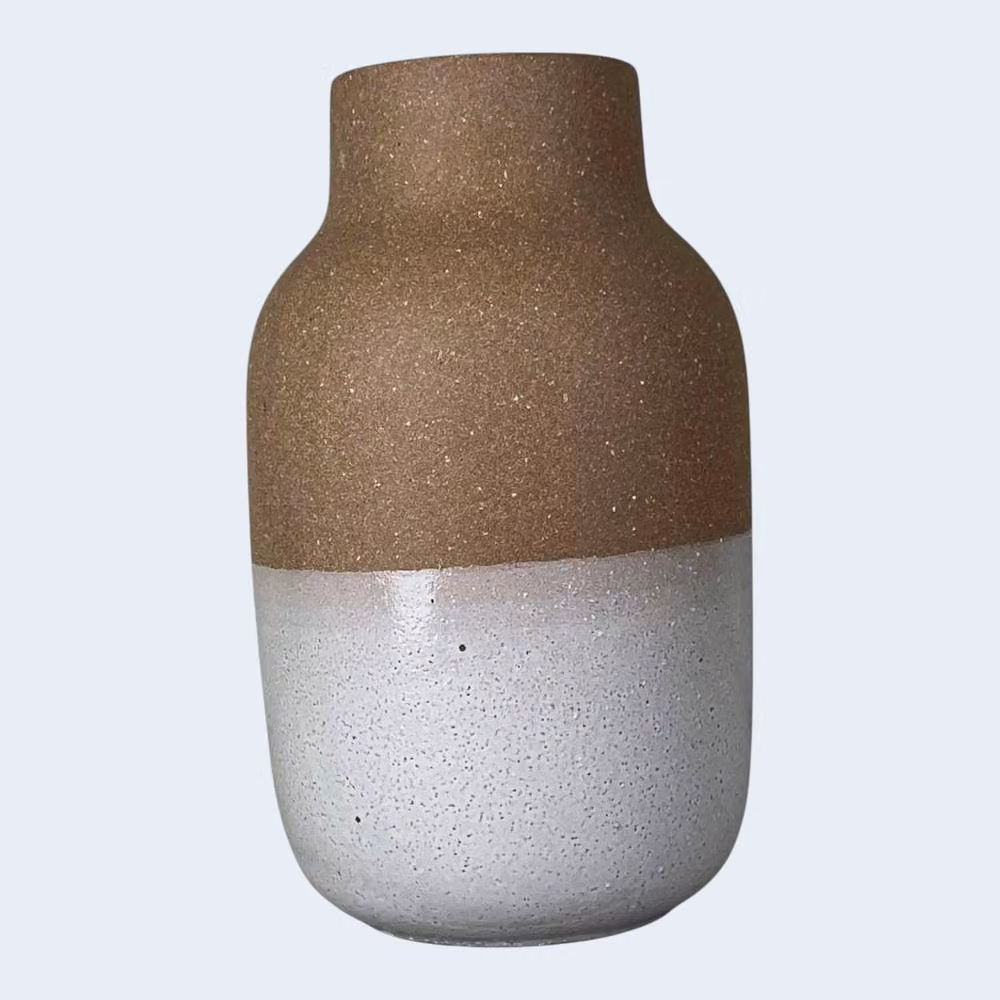 Four Candle White Textured Ceramic Tabletop Vase – 2